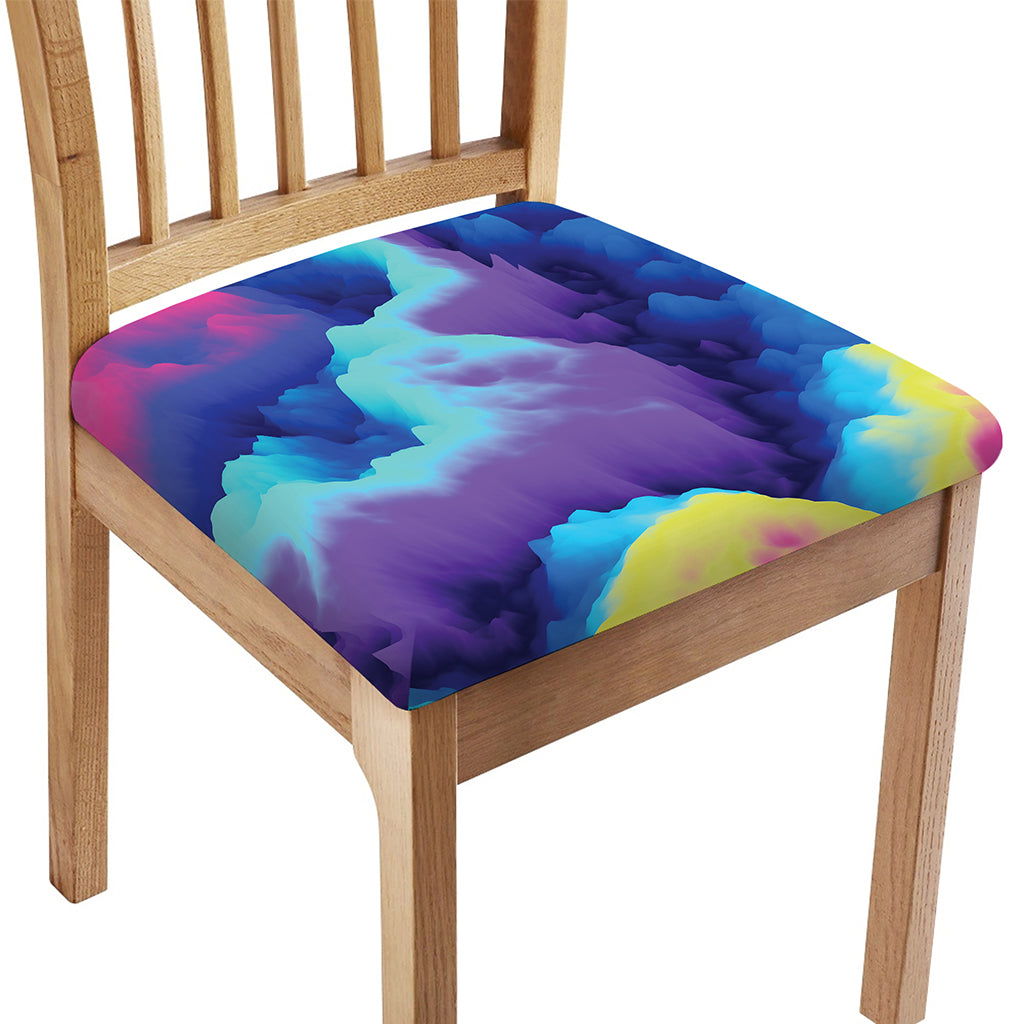 Colorful Cloud Print Chair Cushion Cover