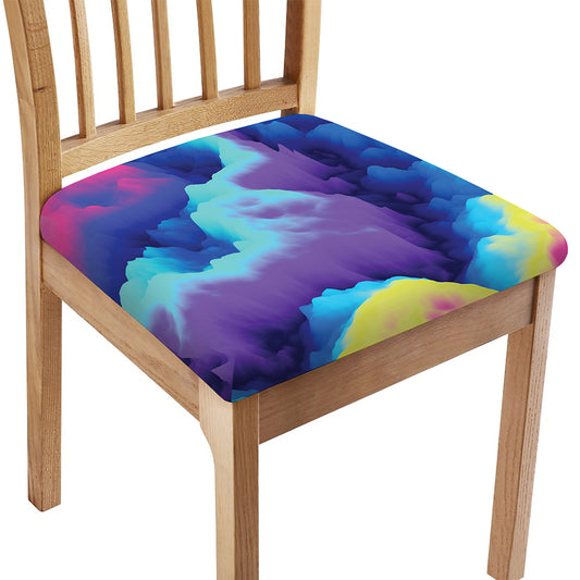 Colorful Cloud Print Chair Cushion Cover