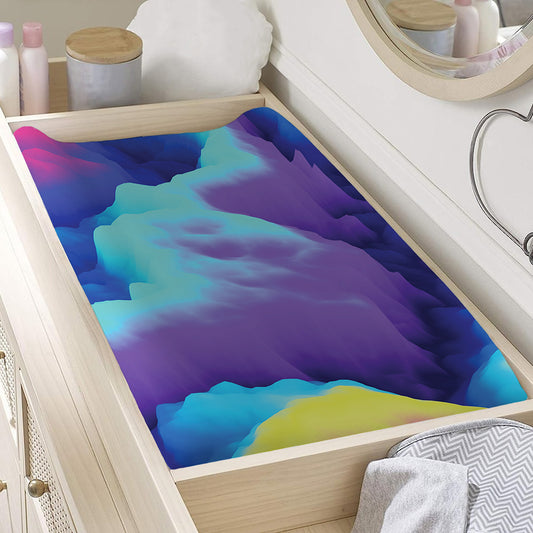 Colorful Cloud Print Changing Pad Cover