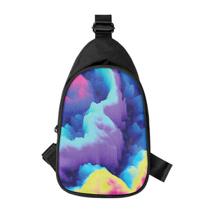 Colorful Cloud Print Chest Bag