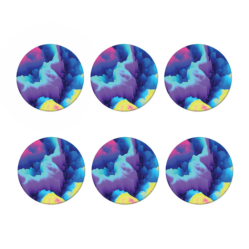 Colorful Cloud Print Coaster Set