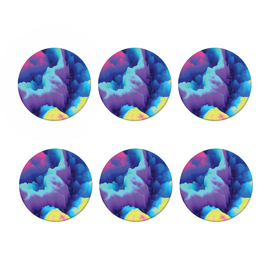 Colorful Cloud Print Coaster Set