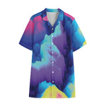 Colorful Cloud Print Cotton Hawaiian Shirt
