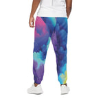 Colorful Cloud Print Cotton Pants