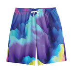 Colorful Cloud Print Cotton Shorts