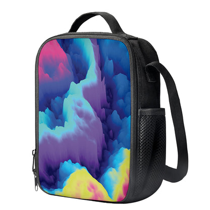 Colorful Cloud Print Crossbody Lunch Bag