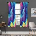 Colorful Cloud Print Grommet Curtain Panels
