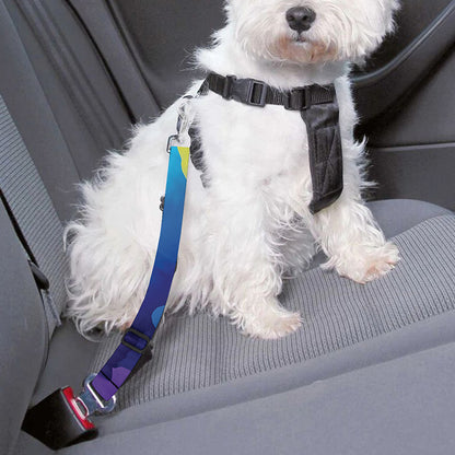 Colorful Cloud Print Dog Seat Belt