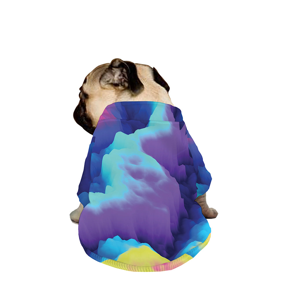Colorful Cloud Print Dog Zip Up Jacket