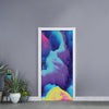 Colorful Cloud Print Door Sticker