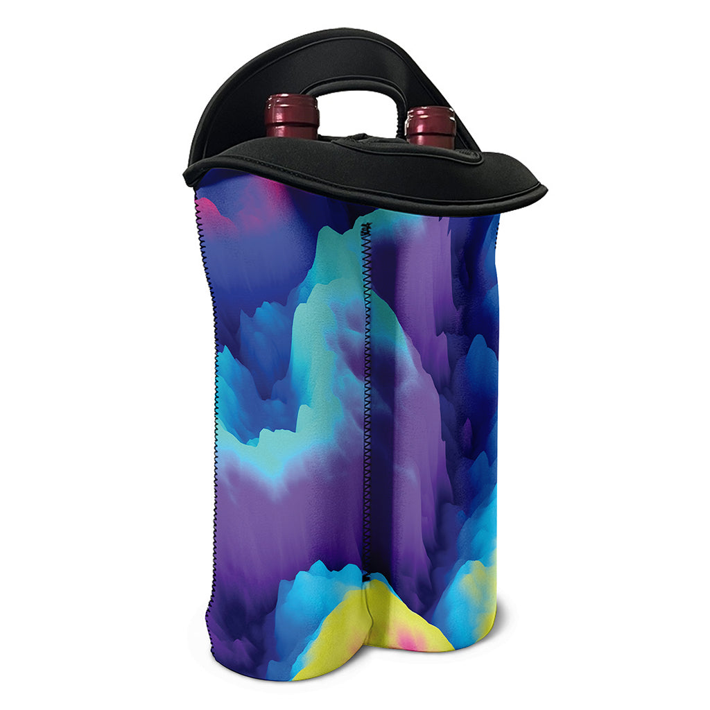 Colorful Cloud Print Double Neoprene Wine Tote