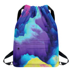 Colorful Cloud Print Drawstring Backpack