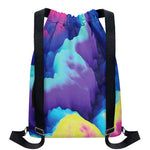 Colorful Cloud Print Drawstring Backpack