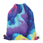 Colorful Cloud Print Drawstring Bag