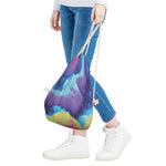 Colorful Cloud Print Drawstring Bag