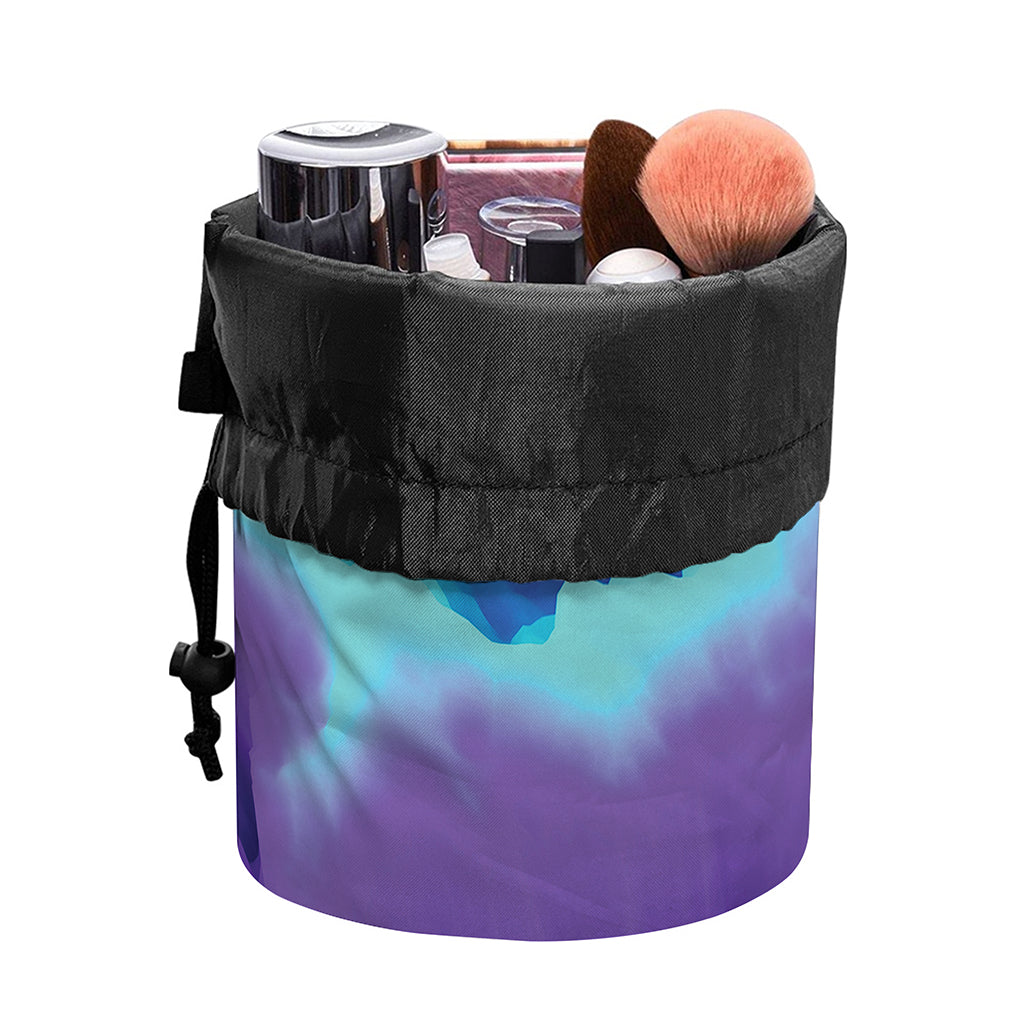 Colorful Cloud Print Drawstring Makeup Bag