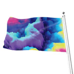 Colorful Cloud Print Flag