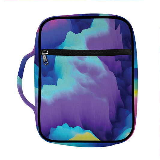 Colorful Cloud Print Front Pocket Bible Bag