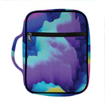 Colorful Cloud Print Front Pocket Bible Bag