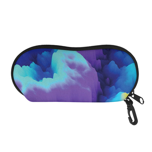 Colorful Cloud Print Glasses Case