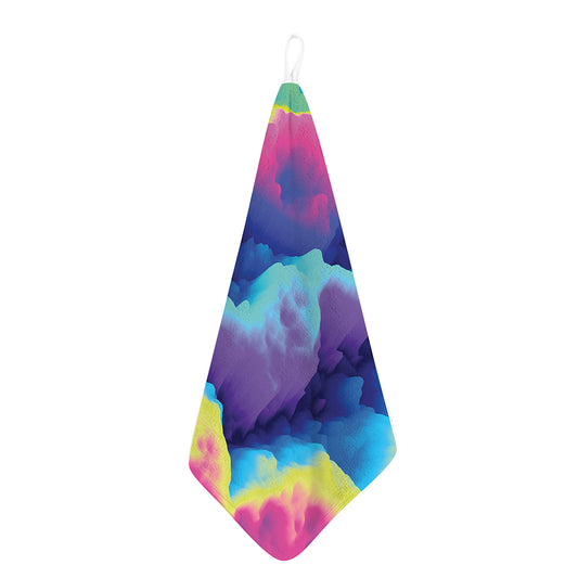 Colorful Cloud Print Hand Towel