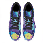 Colorful Cloud Print High Top Leather Sneakers