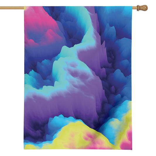 Colorful Cloud Print House Flag