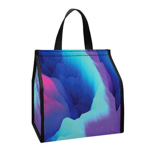 Colorful Cloud Print Insulated Lunch Tote