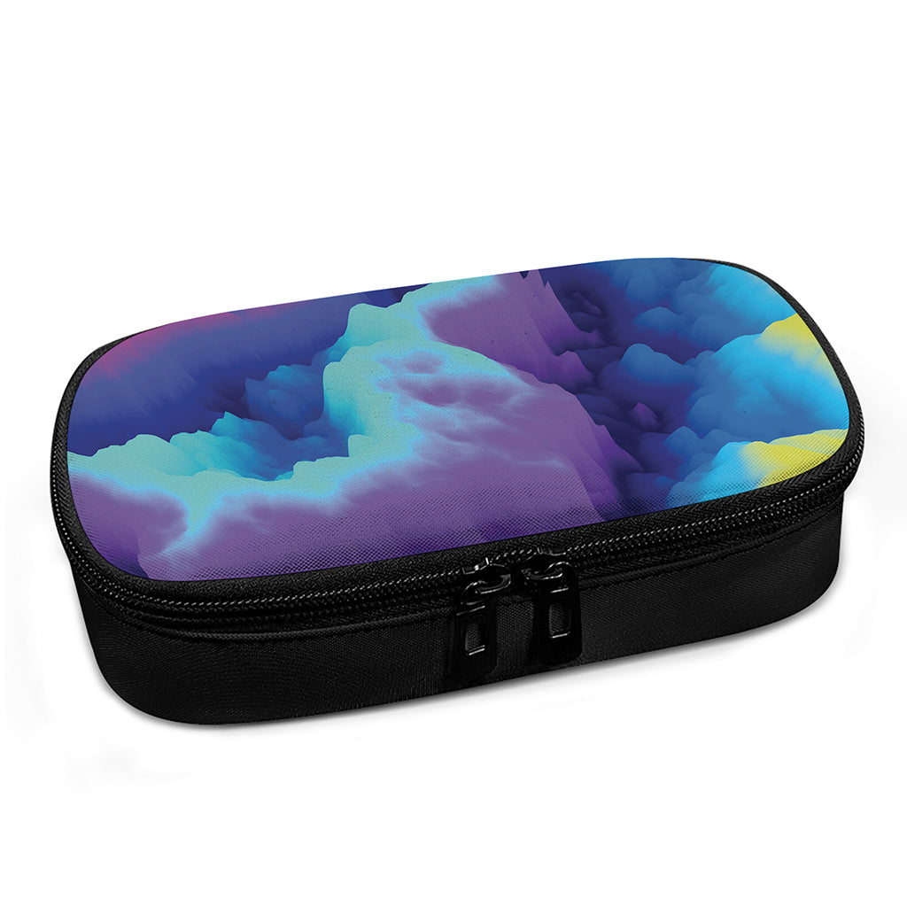 Colorful Cloud Print Insulin Cooler Travel Case