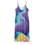 Colorful Cloud Print Jersey Midi Cami Dress