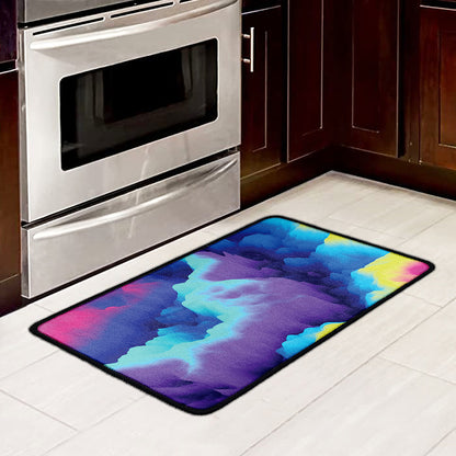 Colorful Cloud Print Kitchen Mat