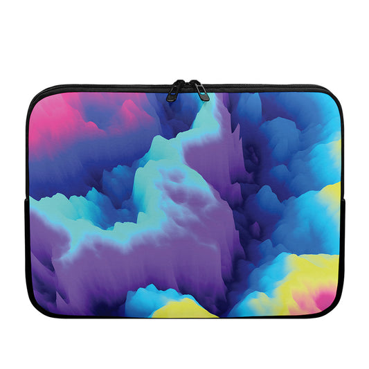 Colorful Cloud Print Laptop Sleeve