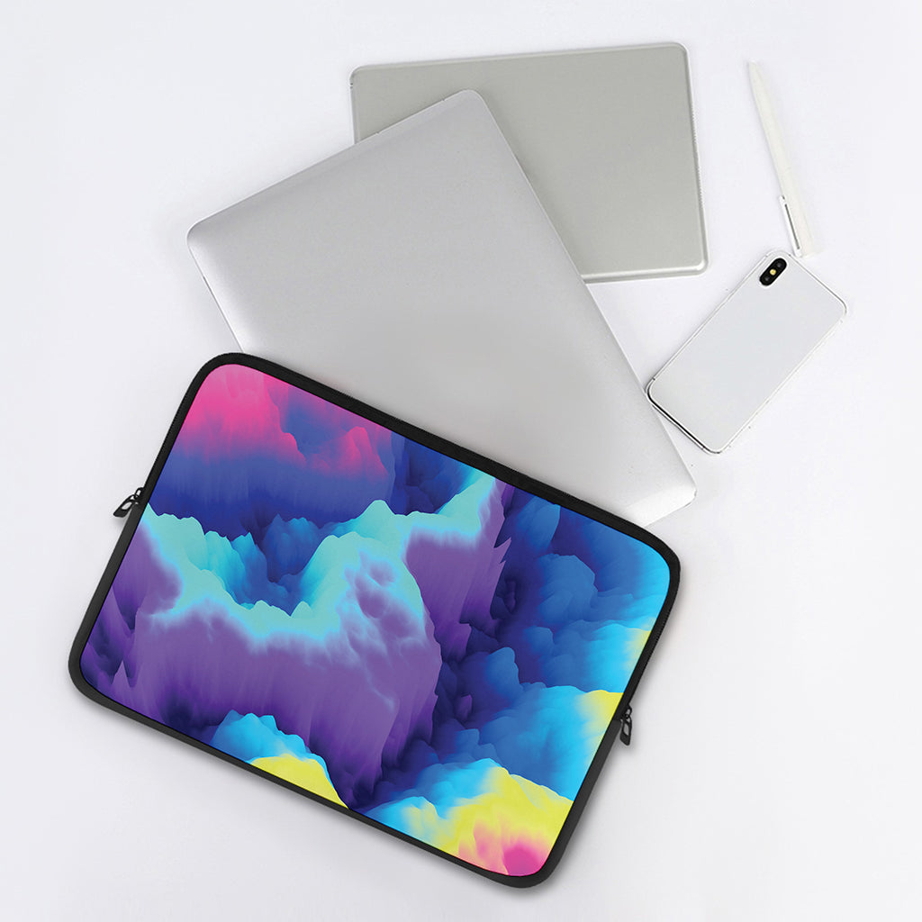 Colorful Cloud Print Laptop Sleeve
