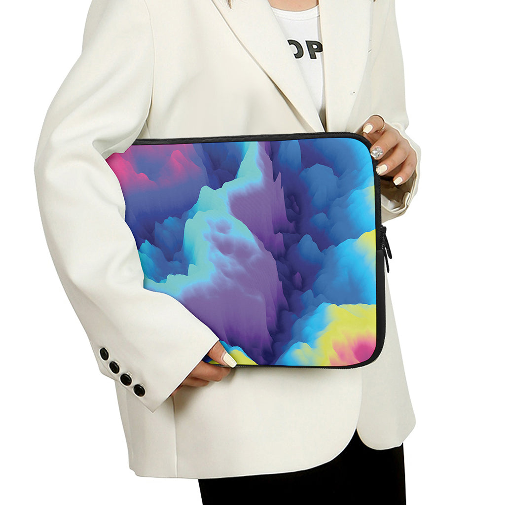 Colorful Cloud Print Laptop Sleeve