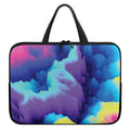Colorful Cloud Print Laptop Sleeve With Handle