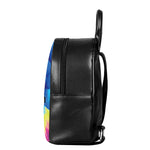 Colorful Cloud Print Leather Backpack