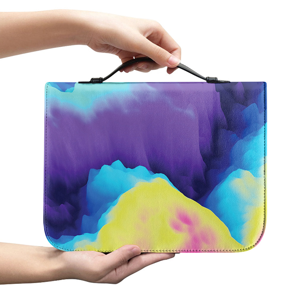 Colorful Cloud Print Leather Bible Cover