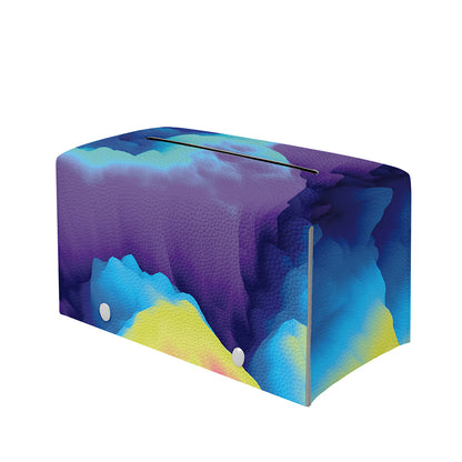 Colorful Cloud Print Leather Tissue Box Cover