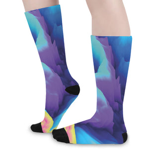 Colorful Cloud Print Long Socks