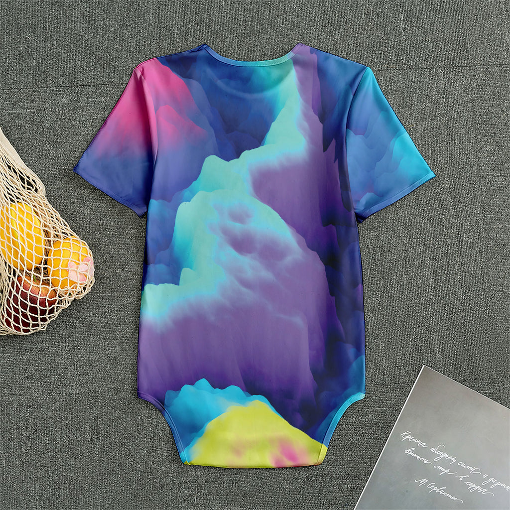Colorful Cloud Print Men's Bodysuit