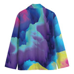 Colorful Cloud Print Men's Cotton Blazer