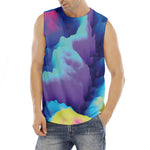 Colorful Cloud Print Men's Fitness Tank Top