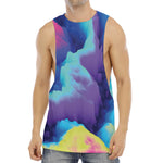 Colorful Cloud Print Men's Muscle Tank Top