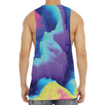 Colorful Cloud Print Men's Muscle Tank Top