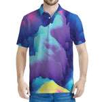 Colorful Cloud Print Men's Polo Shirt