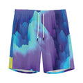 Colorful Cloud Print Men's Athletic Shorts