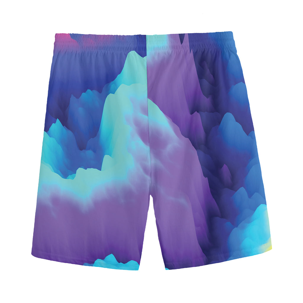 Colorful Cloud Print Men's Sports Shorts