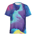 Colorful Cloud Print Men's Athletic T-Shirt