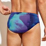 Colorful Cloud Print Men's Swim Briefs