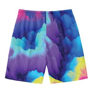 Colorful Cloud Print Men's Swim Trunks